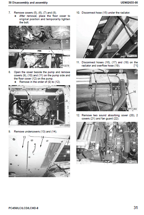 Komatsu Pc450-8, Pc450lc-8 Excavator Service Manual