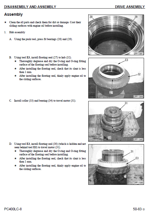 Komatsu Pc400-8, Pc400lc-8 Excavator Service Manual