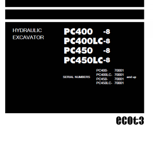 Komatsu Pc450-8, Pc450lc-8 Excavator Service Manual