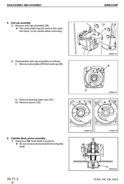Komatsu Pc30r-8, Pc35r-8, Pc40r-8, Pc45r-8 Excavator Service Manual