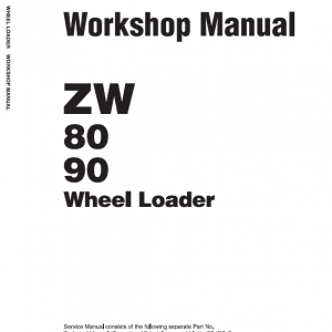 Hitachi Zw80, Zw90 Wheel Loader Service Manual