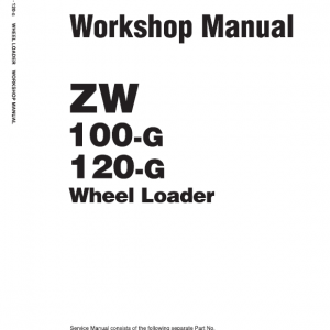 Hitachi Zw100-g, Zw120-g Wheel Loader Service Manual
