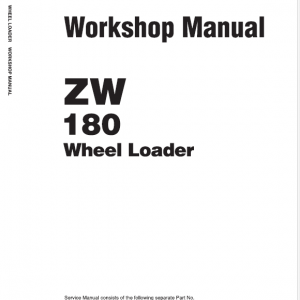 Hitachi Zw180 Wheel Loader Service Manual
