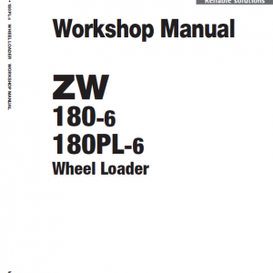 Hitachi Zw180-6 Wheel Loader Service Manual