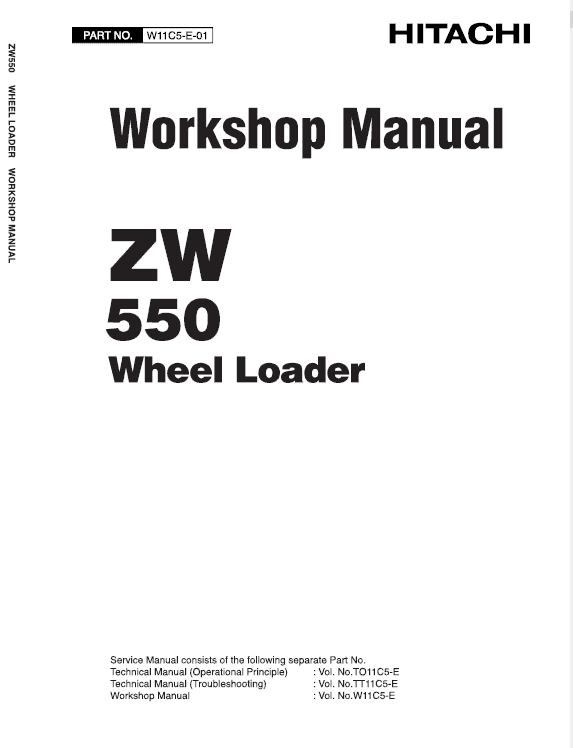 Hitachi Zw550, Zw550-g Wheel Loader Service Manual