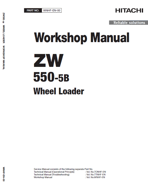 Hitachi Zw550-5b Wheel Loader Service Manual