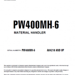 Komatsu Pw400mh-6 Excavator Service Manual