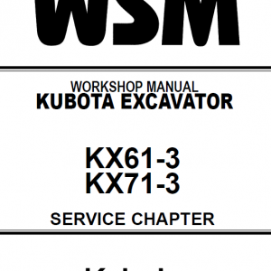 Kubota KX008-3 & U10-3 Exkavierer/Bagger Workshop Manual
