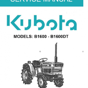 Kubota B1600, B1600DT Tractor Operating Manual