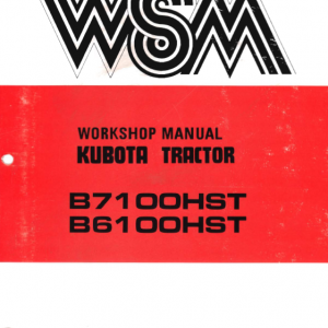 Kubota B6100hst, B7100hst Tractor Workshop Service Manual