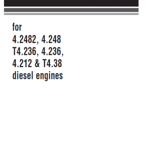 Komatsu 4.2482, 4.248, T4.236, 4.236, 4.212, T4.38 Engine Manual