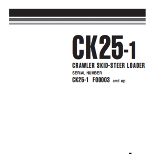 Komatsu Ck25-1 Skid-steer Loader Service Manual