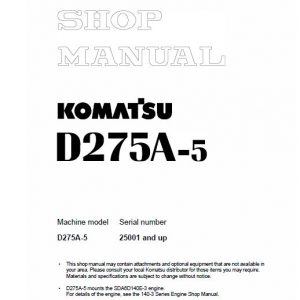 Komatsu D275A-5 Dozer Service Manual