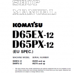 Komatsu D65ex-12, D65px-12, D65e-12, D65p-12 Dozer Manual