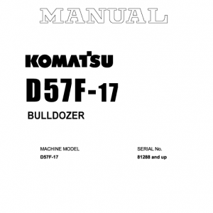 Komatsu D57f-17 Dozer Service Manual