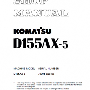 Komatsu D155ax-5 Dozer Service Manual