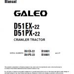 Komatsu Galeo D51ex-22, D51px-22 Dozer Service Manual