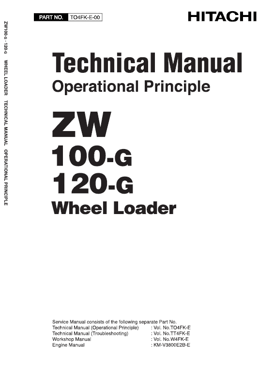 Hitachi Zw100-g, Zw120-g Wheel Loader Service Manual