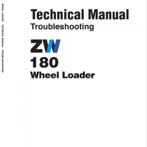 Hitachi Zw180 Wheel Loader Service Manual