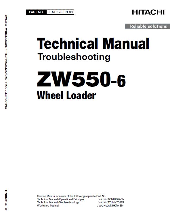 Hitachi Zw550-6 Wheel Loader Service Manual