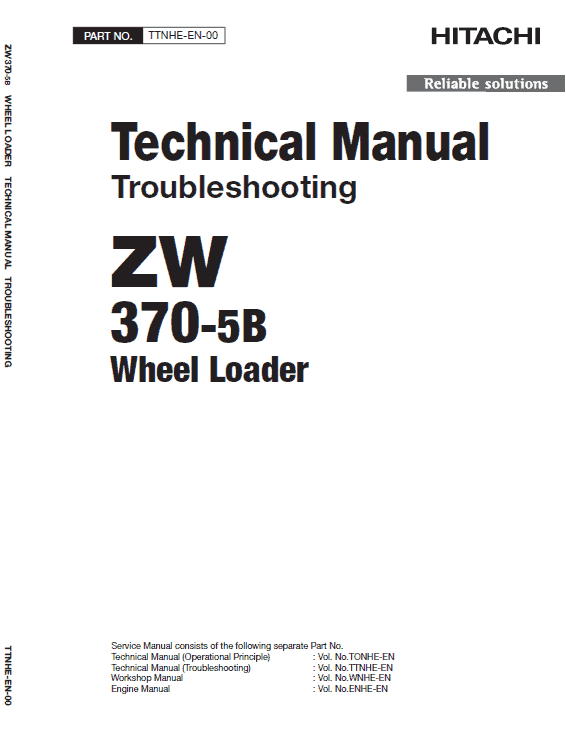 Hitachi Zw370-5b Wheel Loader Service Manual