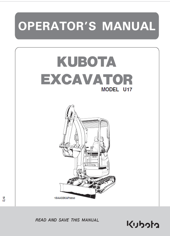 Kubota U17-3A Service Kits ** OPTIONAL OIL** 