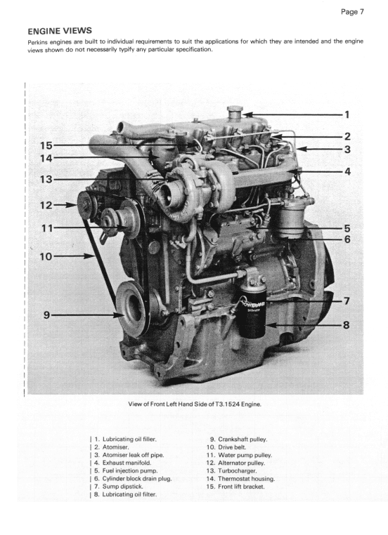Komatsu 3.1522, 3.1524, T3.1524 Engines Manual