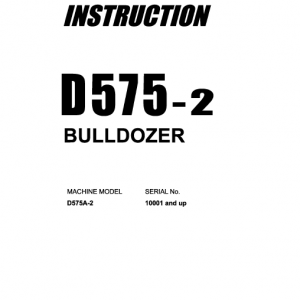 Komatsu D575a-2 Dozer Service Manual