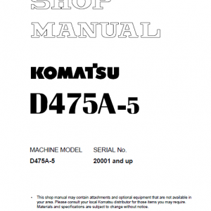 Komatsu D63e-1 Dozer Service Manual