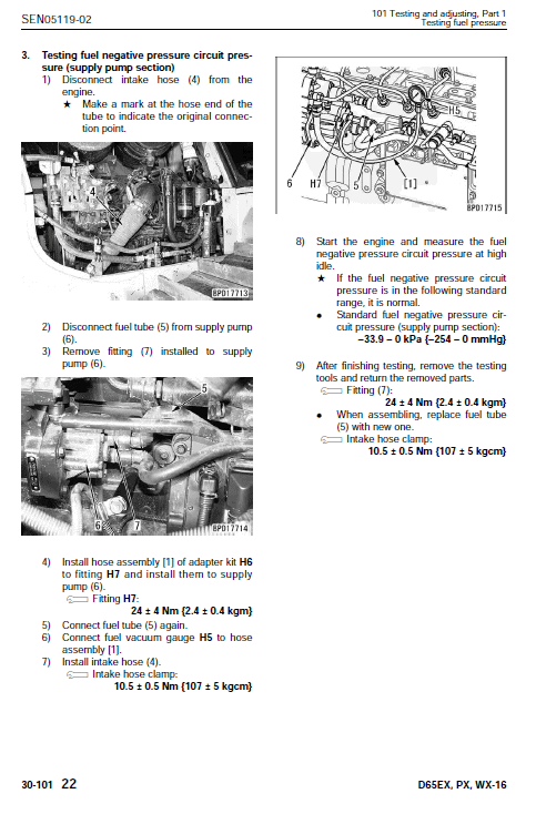 Komatsu D65ex-16, D65px-16, D65wx-16 Dozer Service Manual