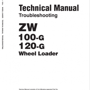 Hitachi Zw100-g, Zw120-g Wheel Loader Service Manual