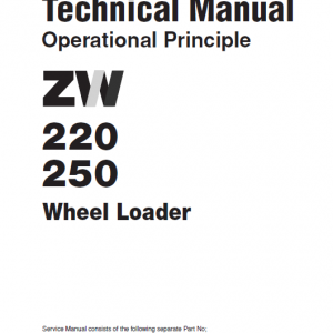 Hitachi Zw220, Zw250 Wheel Loader Service Manual