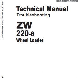 Hitachi Zw220-6 Wheel Loader Service Manual