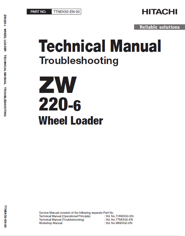 Hitachi Zw220-6 Wheel Loader Service Manual