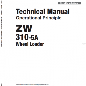 Hitachi Zw310-5a, Zw310-5b Wheel Loader Service Manual