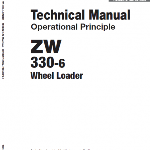 Hitachi Zw330, Zw330-6 Wheel Loader Service Manual