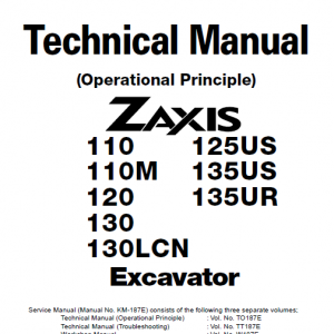 Hitachi Zx110, Zx110m, Zx120, Zx130, Zx130lcn Excavator Service Manual