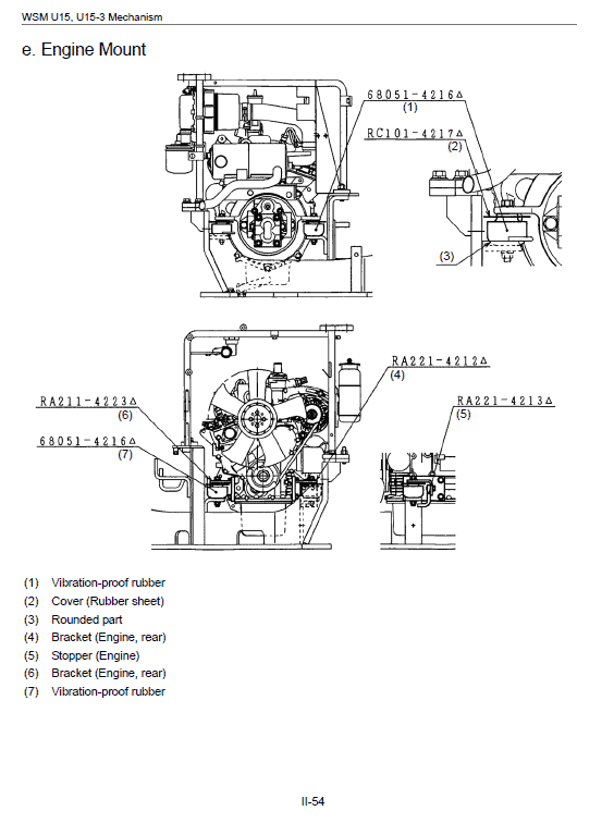 Kubota U15, U15-3 Excavator Workshop Manual
