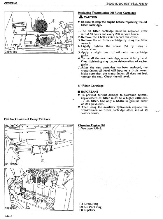 Kubota B6200hst, B7200hst Tractor Workshop Service Manual