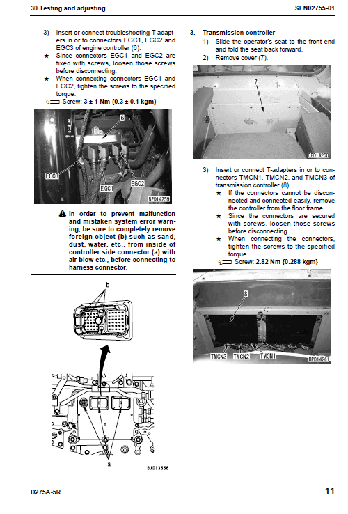 Komatsu D275a-5 Dozer Service Manual