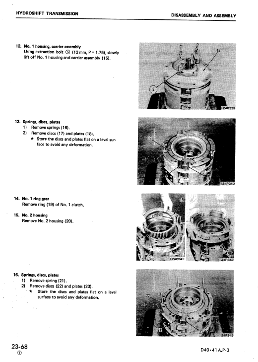 Komatsu D41a-3, D41e-3, D41p-3, D41a-3a Dozer Service Manual