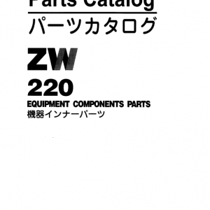 Hitachi Zw220, Zw250 Wheel Loader Service Manual