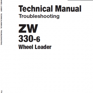 Hitachi Zw330, Zw330-6 Wheel Loader Service Manual