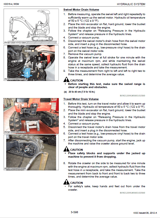 Kubota K018-4 Excavator Workshop Service Manual