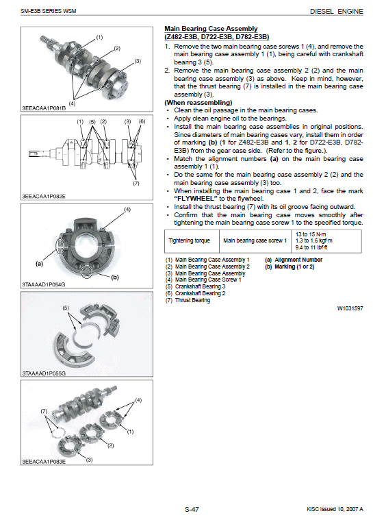 Kubota U17-3a Excavator Workshop Service Manual