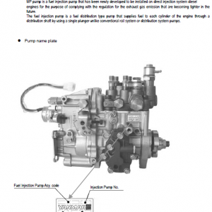 Komatsu 4d88e, 4d98e, 4d106 Series Engine Manual