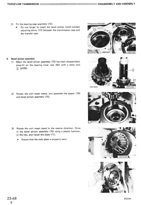 Komatsu D355a-3 Dozer Service Manual