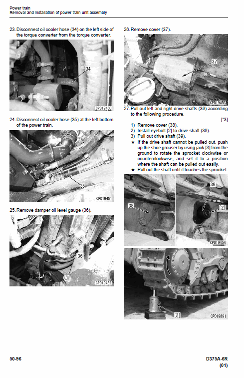 Komatsu D375a-6, D375a-6r Dozer Service Manual