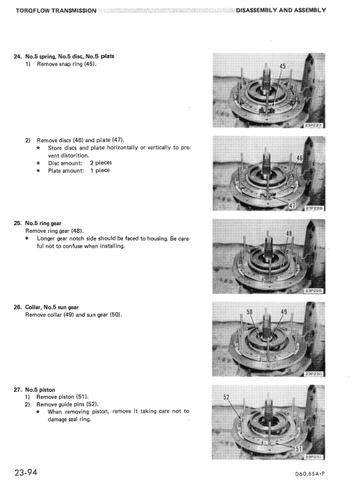 Komatsu D60a-6, D60p-6, D65a-6, D65p-6 Dozer Service Manual