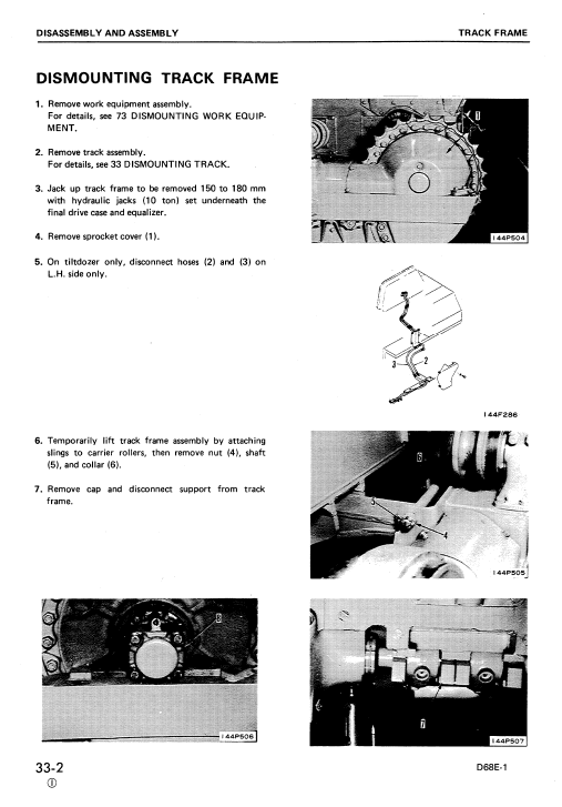 Komatsu D68e-1, D68p-1 Dozer Service Manual